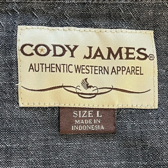 Cody James | Blue Gray Southwest Western Print Pearl Snap Shirt - Picture 6 of 8